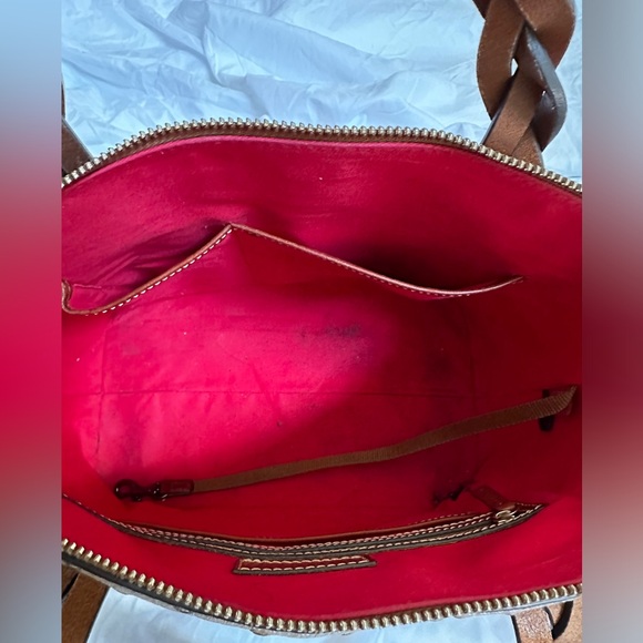 DOONEY & BOURKE| Ostrich Celeste Satchel| Light Taupe - Picture 11 of 13